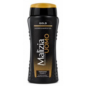 Гель для душу та шампунь Malizia Uomo Gold з вітаміном E 2в1, 250 мл